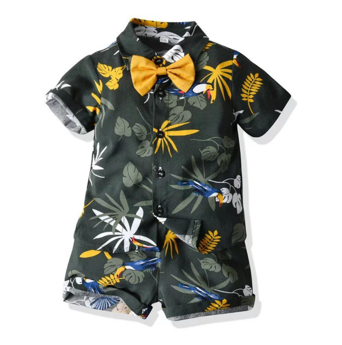 BOYS FLORAL SHIRT SET(PF#23TON) – Paige Fashion NZ