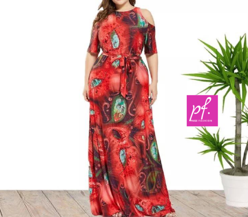 FLORAL MAXI DRESS SIZE 18 20 PF 91TON